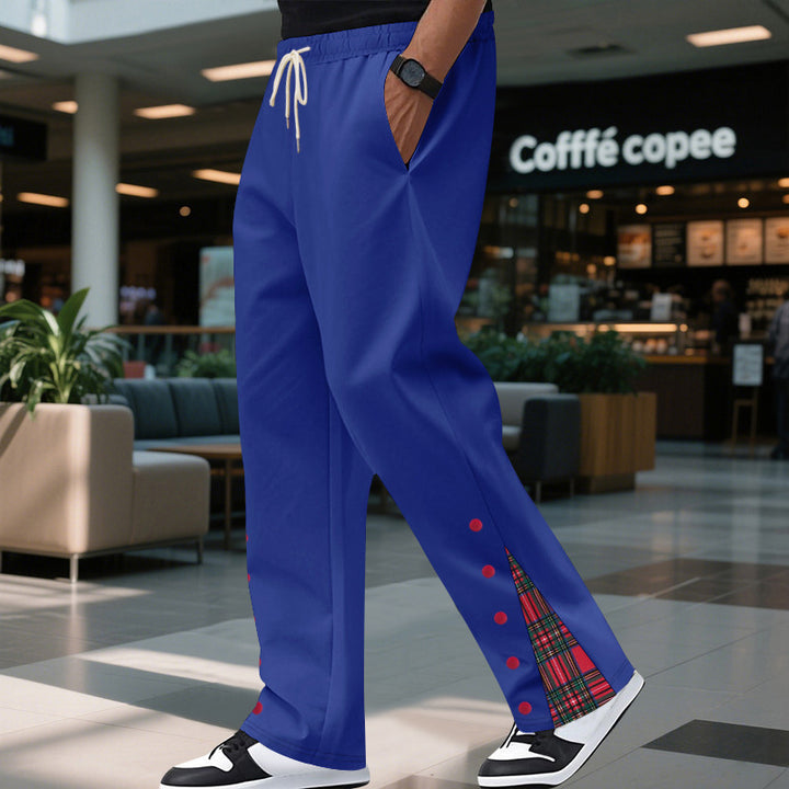 Comfortable leisure pants for men with checkered details on the sides Lune London