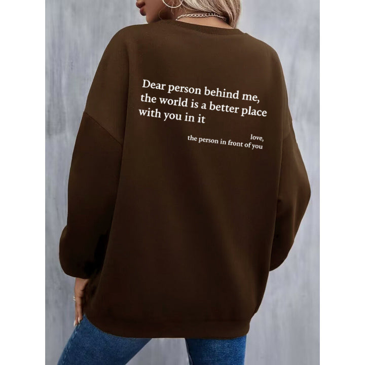 Women's sweatshirt with inspiring lettering Lune London