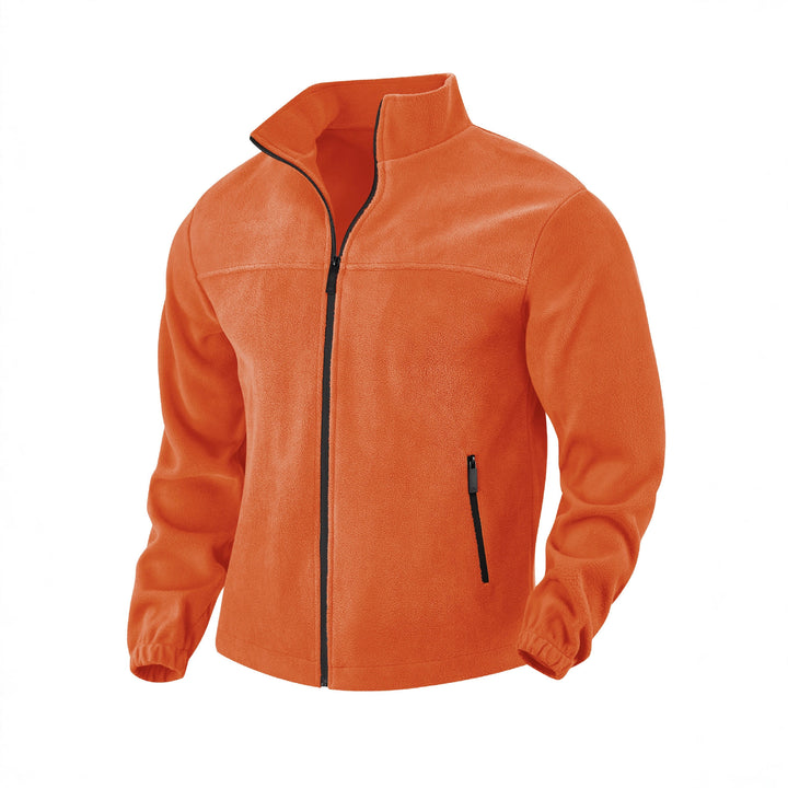 Fleece jacket for men with practical pockets and high collar Lune London