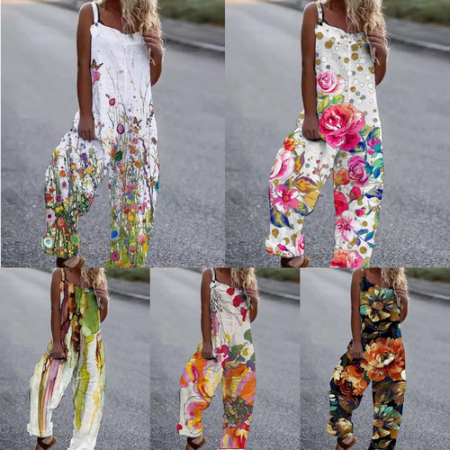 Amarae Floral Print Artistic Jumpsuit for Women