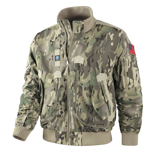 Men's bomber jacket with high collar and multifunctional pockets Amarae