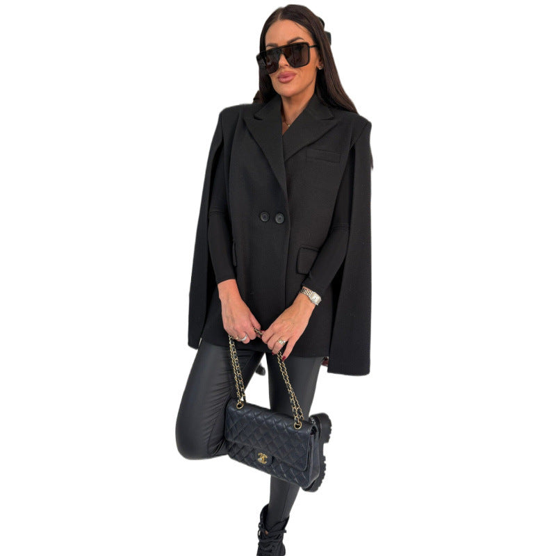Women blazer cape double-breasted Lune London