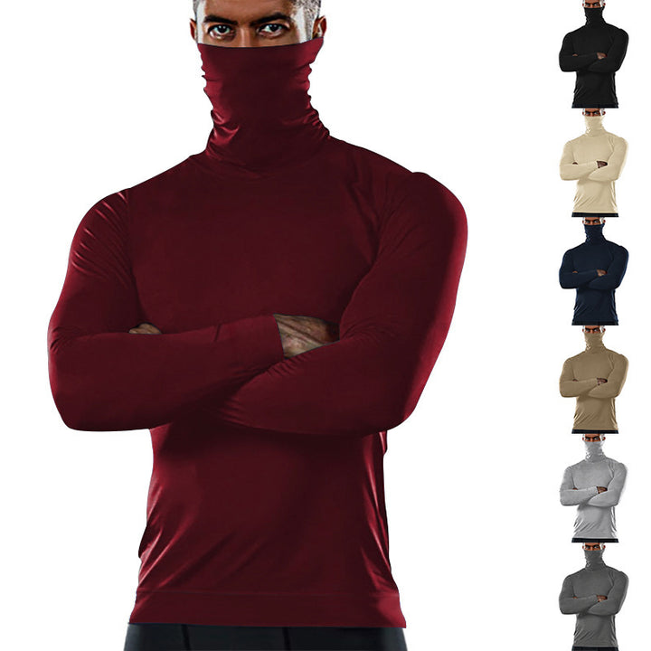 Functional shirt for men with stand-up collar and fitted cut Lune London