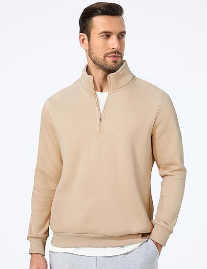Men's sweatshirt with half zipper and modern cut Chic & Stil