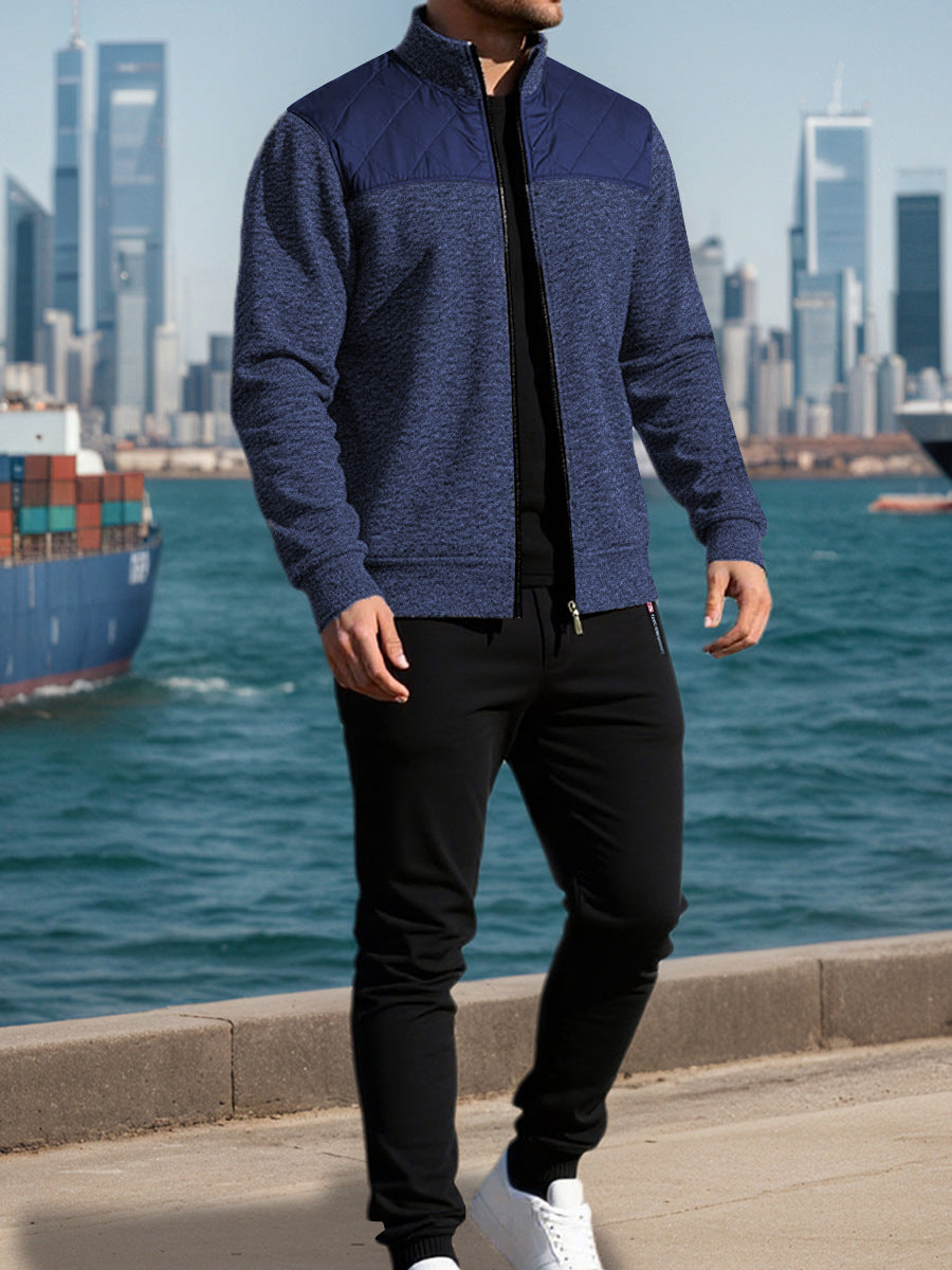Men's sports jacket with a horizontal rib pattern and a slightly padded shoulder area Lune London