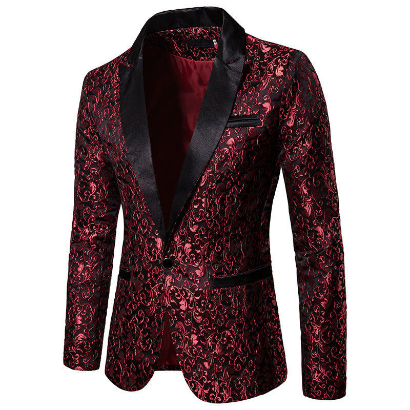 Elegant velvet jacket for men with floral pattern Lune London