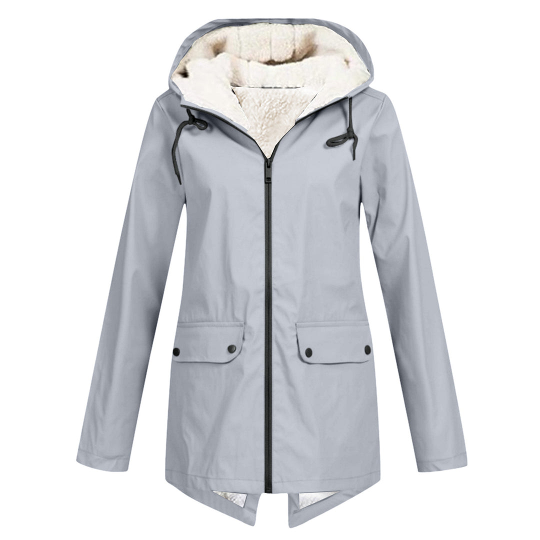 Women's transitional jacket water-repellent with warm fleece lining and adjustable hood Lune London