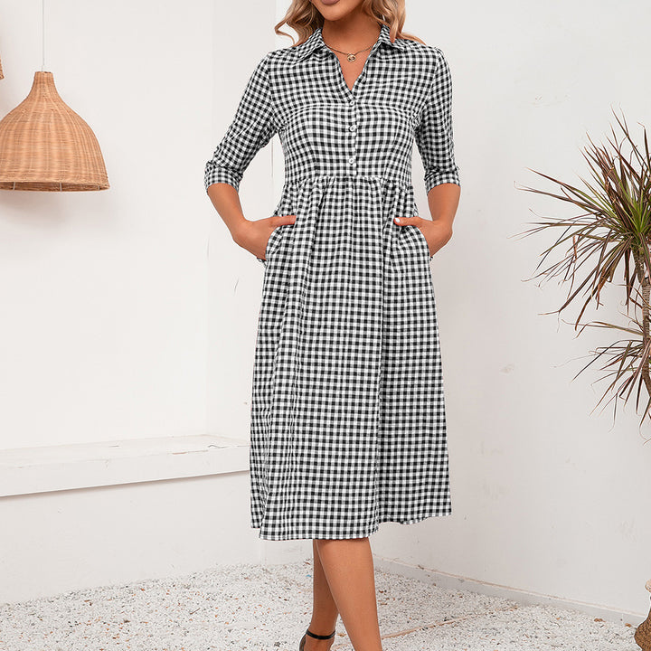 Checkered shirt dress for women Lune London