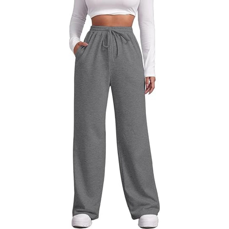 Women's wide Relaxed Fit leisure pants with elastic waistband and practical pockets Chic & Stil
