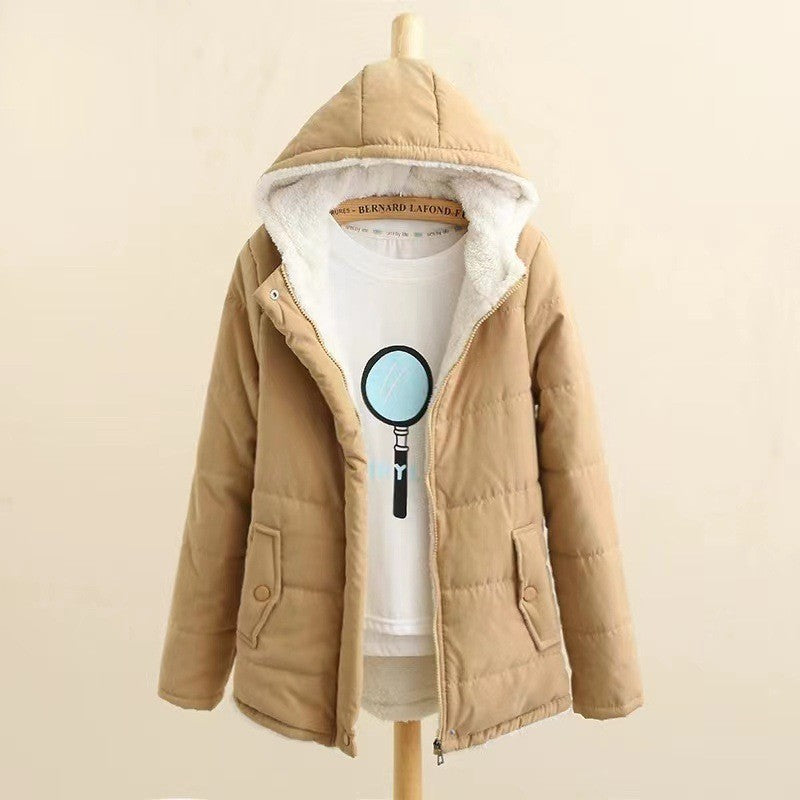 Ladies quilted winter coat with hood and warm inner lining Amarae