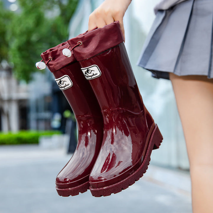 Women's High-Quality and Stylish Rubber Boots with Adjustable Lacing System Lune London