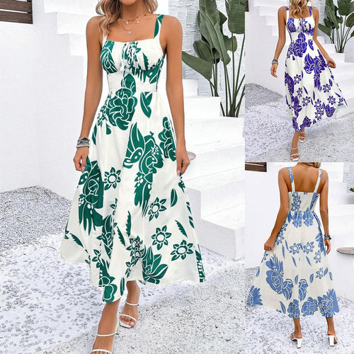 Chic und Stil floral print summer midi dress