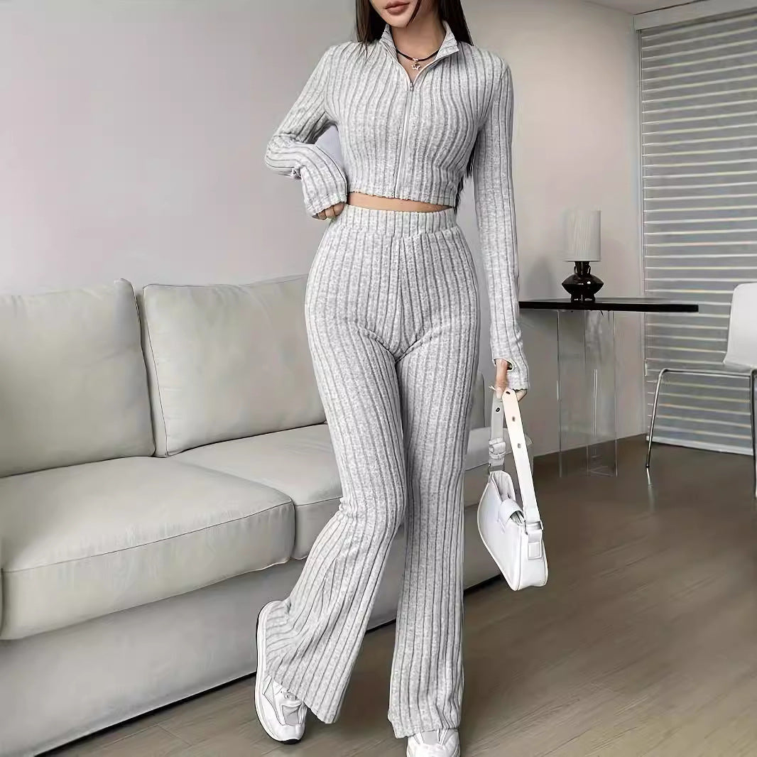 High-waisted knitted loungewear set for women Lune London