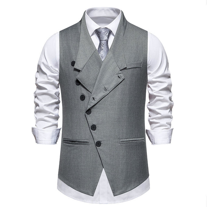 Elegant waistcoat for men with asymmetric collar and modern accents Lune London