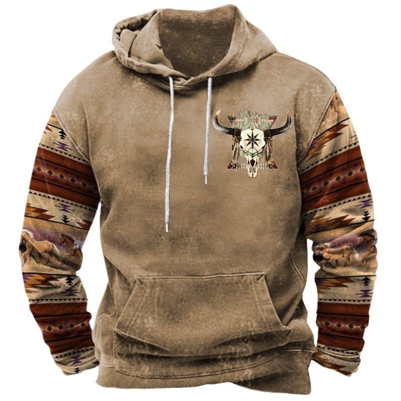 Men's hoodie with western and cowboy design Lune London