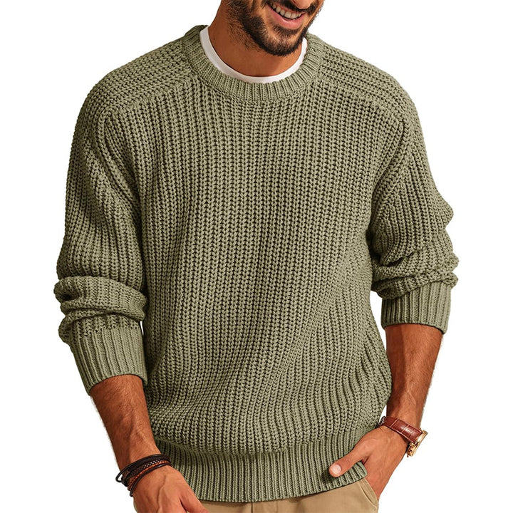 Casual chunky knit pullover for men with raglan sleeves Lune London