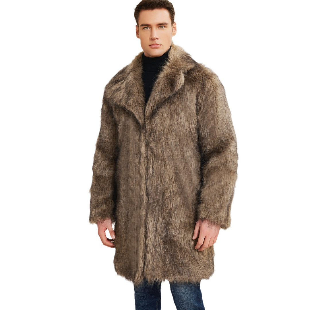 Short faux leather coat for men with elegant lapels Lune London