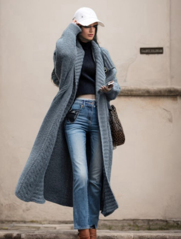 Ladies Oversized Chic Knit Coat