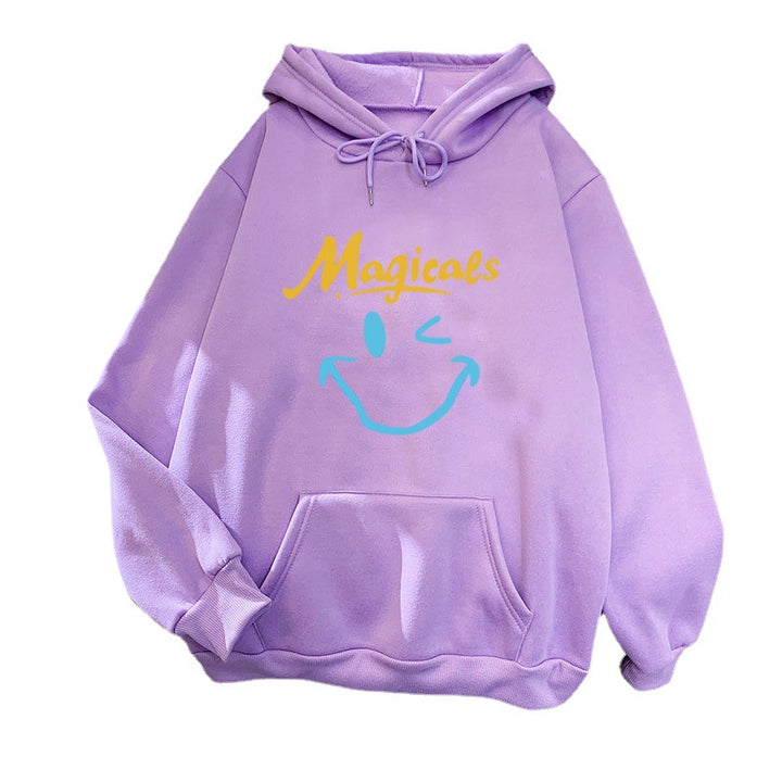 Women's hoodie with casual smiley design Chic & Stil