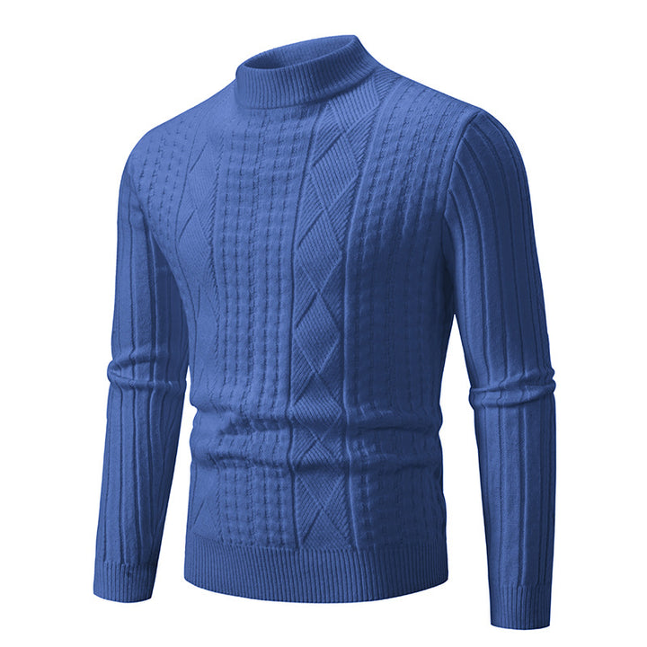 Elegant knitted sweater for men with a modern braid design Lune London