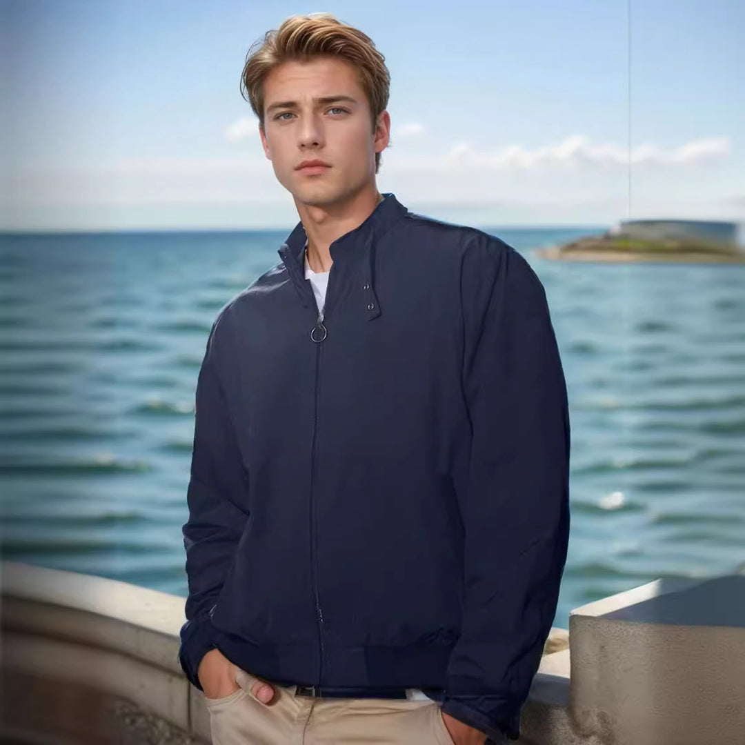 Casual windbreaker jacket for men with high collar Amarae