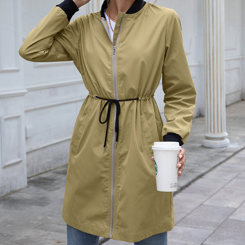 Ladies functional transition jacket with drawstring waist and practical pockets Amarae