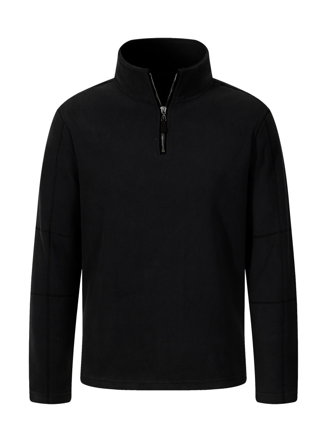 Fleece pullover for men with half-zip and high collar Lune London
