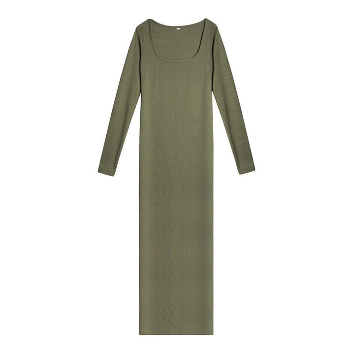 Long fitted long sleeve dress for women Lune London