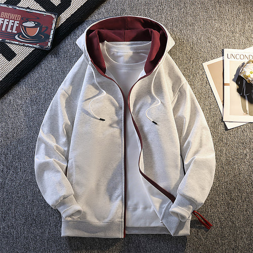 Trendy hooded jacket for men with contrasting details Amarae