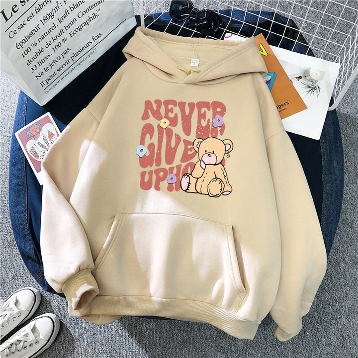Women's hoodie with motivational bear design Chic & Stil