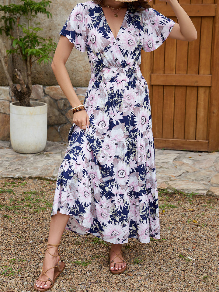 Lune London floral maxi wrap dress for women