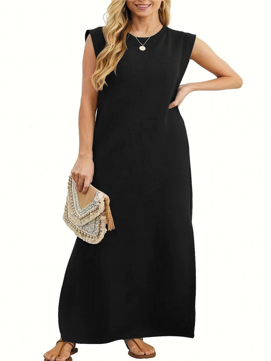 Casual maxi dress for women with short sleeve design Lune London