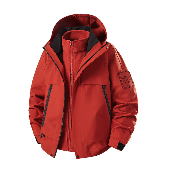 Men's two-in-one waterproof winter parka with removable fleece inner jacket Amarae