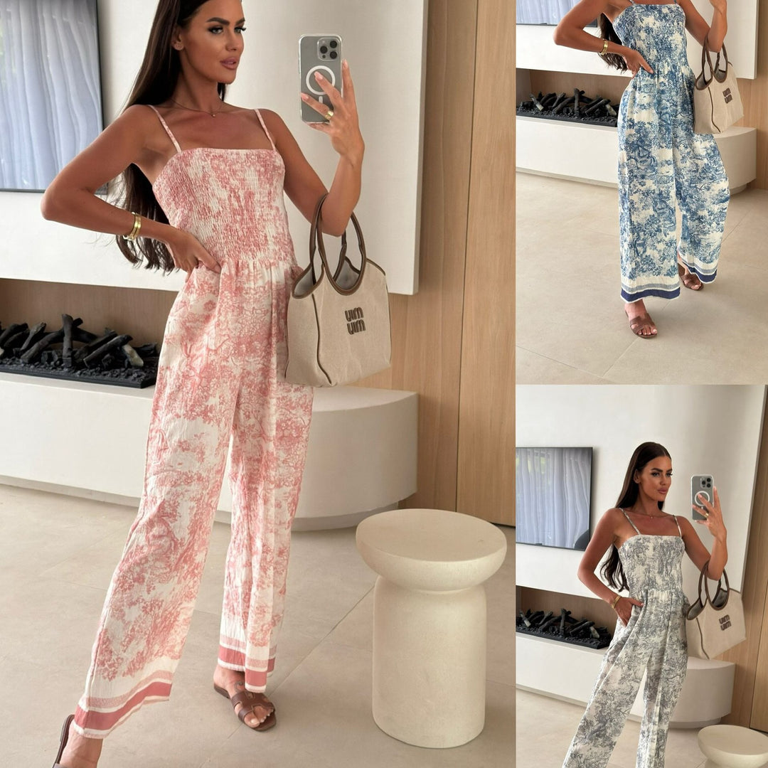 Ladies Floral Print Chic Jumpsuit
