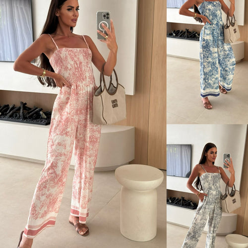Ladies Floral Print Chic Jumpsuit