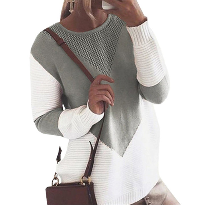 Lune London fashionable women’s sweater with geometric design and structured sleeves