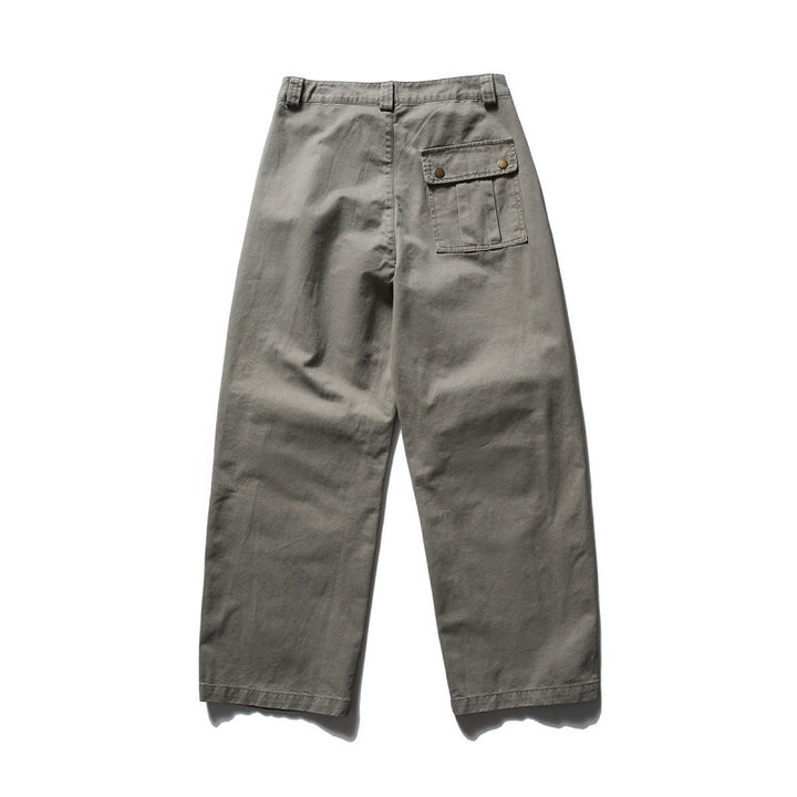 Men's Loose Utility Cargo Pants in Workwear Style with Knee Inserts and Patch Pockets Amarae