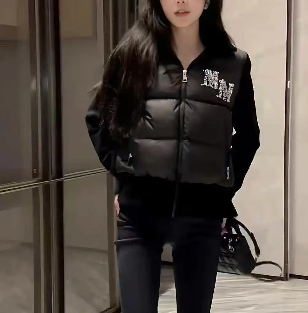 Gilet matelassé pour femmes avec des manches en tricot élégantes Chic & Stil