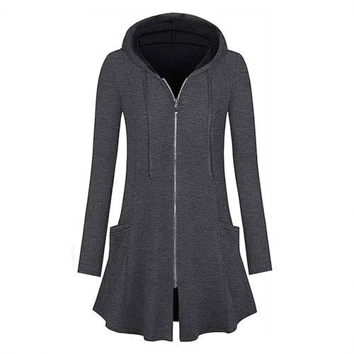 Casual women's hoodie with zipper and pockets Amarae