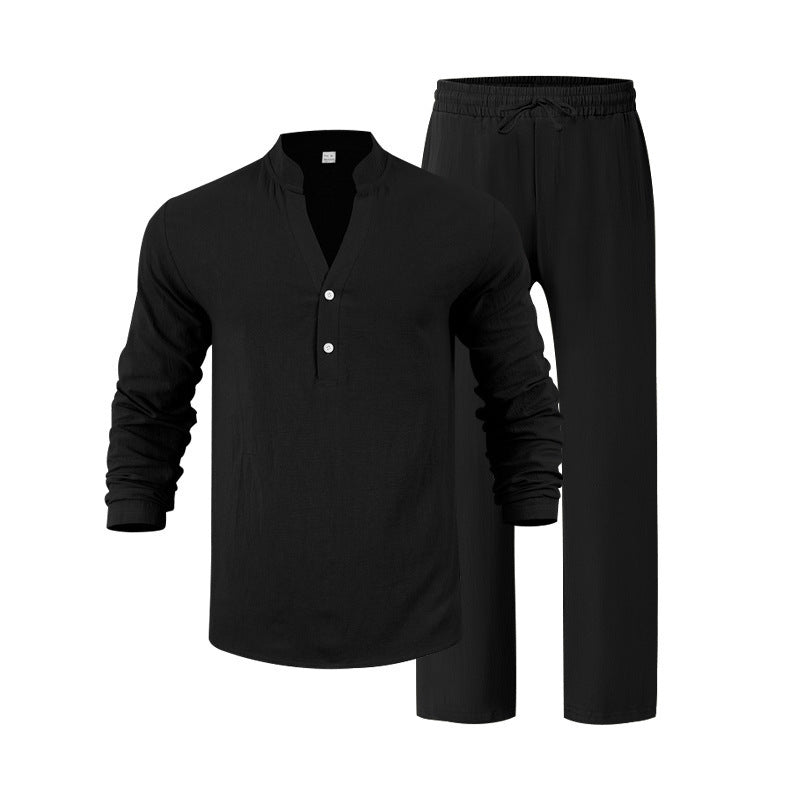 Men's casual long sleeve shirt and jogging suit Chic and Style