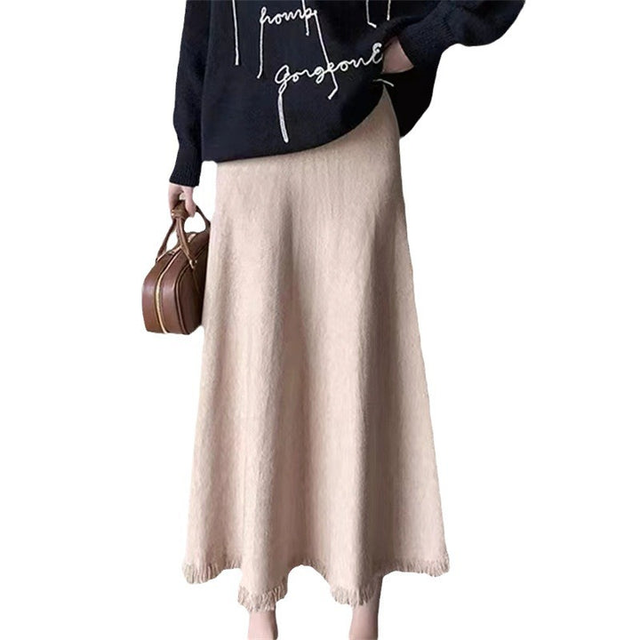 Jupe midi élégante pour femmes avec franges Chic & Stil
