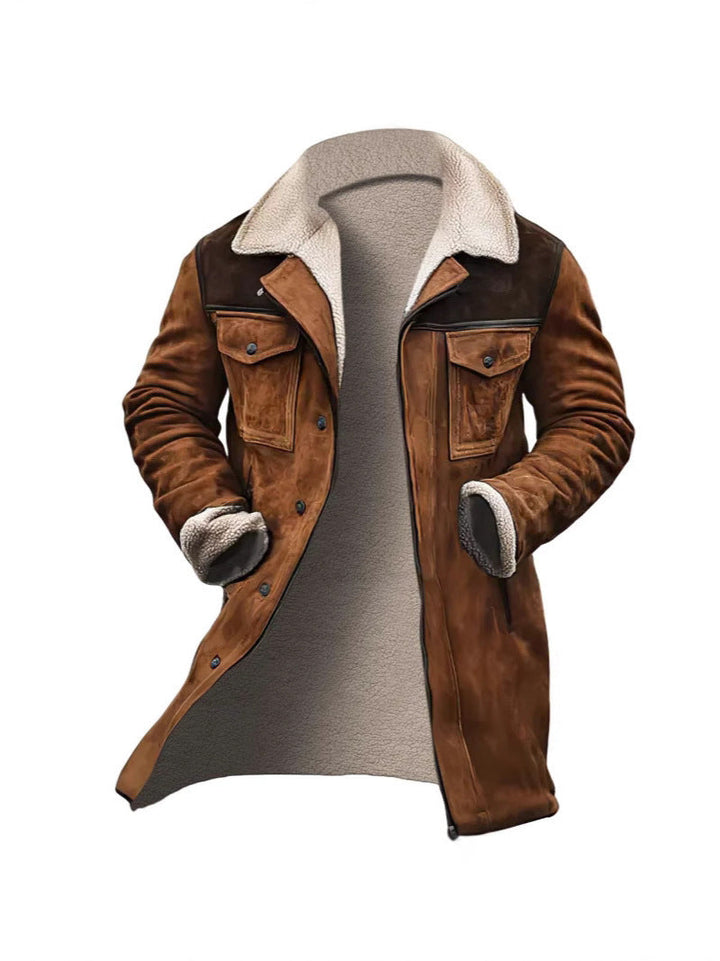 Men's Premium Suede Jacket with Teddy Lining Lune London