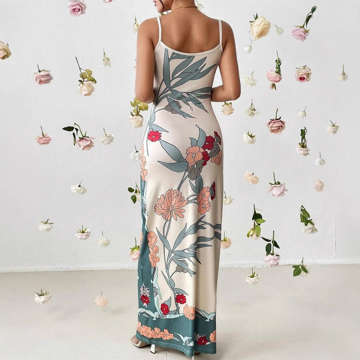 Lune London spaghetti strap floral maxi dress
