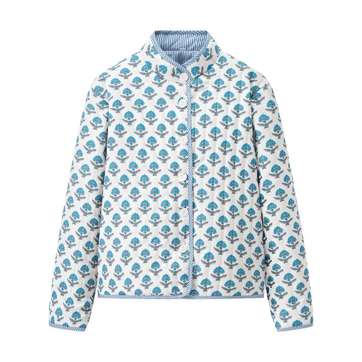 Lightweight cotton jacket for women with floral pattern Lune London