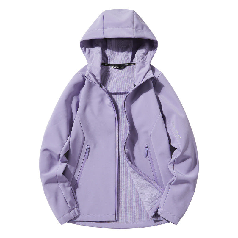 Men's Lightweight Softshell Hoodie with Fleece Lining and Water-Repellent Surface Amarae