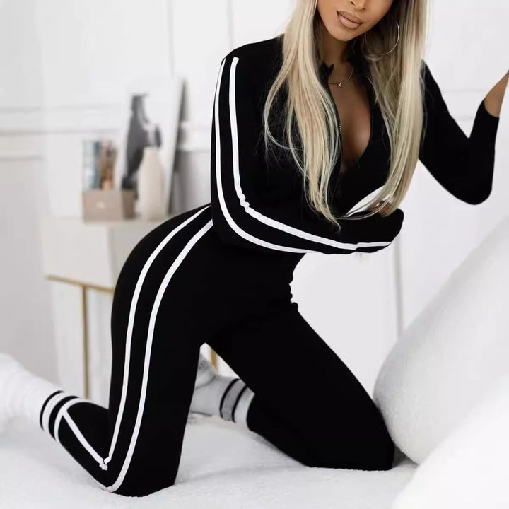 Women Long Sleeve Sporty Body with Lune London Stripes