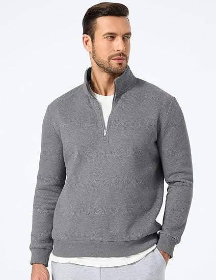 Men's sweatshirt with half zipper and modern cut Chic & Stil