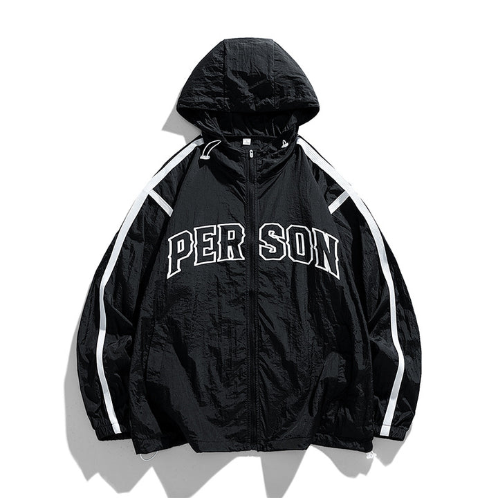 Casual windbreaker jacket for men with adjustable hood Amarae