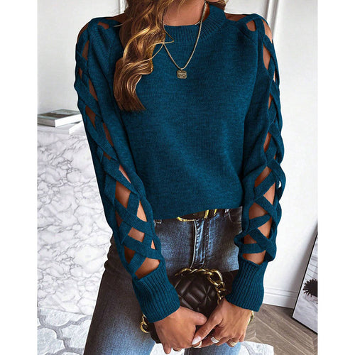 Pull en tricot stylé pour femmes avec des manches ouvertes et des détails découpés Chic & Stil