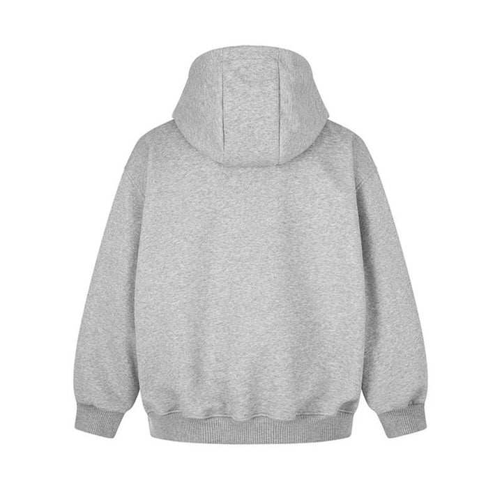 Women's Oversized Hooded Sweat Jacket with High Stand-Up Collar, Four Diagonal Zipper Pockets Amarae